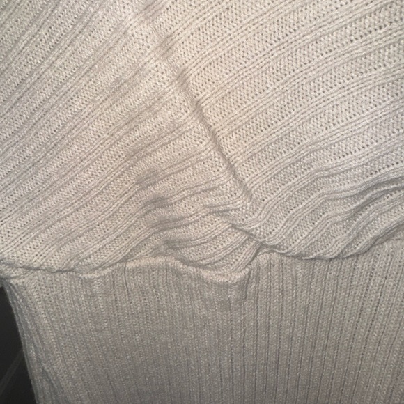 Boohoo Cream Ribbed Knit Sweater - Picture 3 of 5